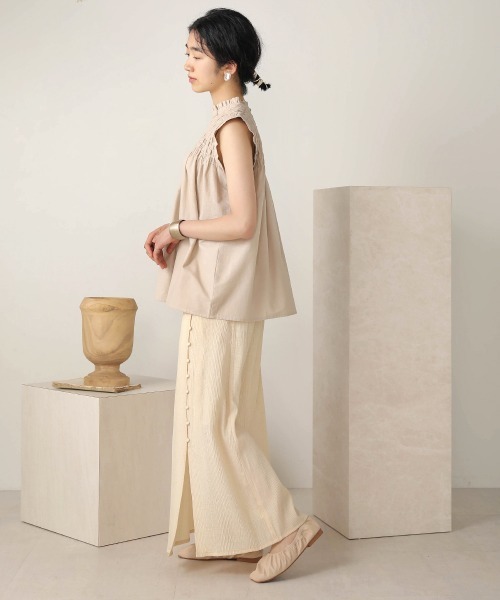 Bab（バブ）の「【WEB限定】シャーリングフリルトップス（シャツ/ブラウス・レディース・ブラウン/カーキ/イエロー/ナチュラル・38）」の12枚目の写真