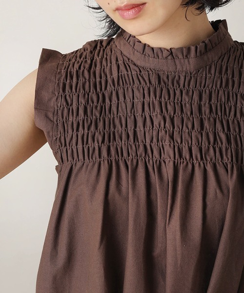 Bab（バブ）の「【WEB限定】シャーリングフリルトップス（シャツ/ブラウス・レディース・ブラウン/カーキ/イエロー/ナチュラル・38）」の21枚目の写真