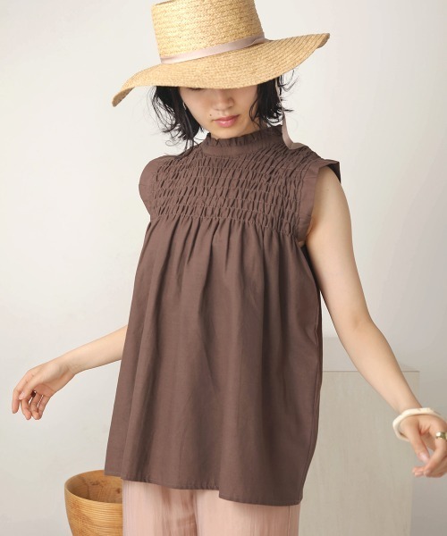 Bab（バブ）の「【WEB限定】シャーリングフリルトップス（シャツ/ブラウス・レディース・ブラウン/カーキ/イエロー/ナチュラル・38）」の22枚目の写真