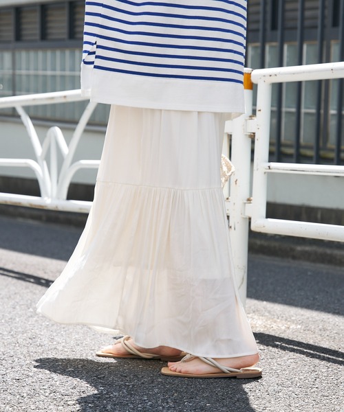 CIAOPANIC TYPY（チャオパニックティピー）の「マットサテンティアードスカート（スカート・レディース・ホワイト/ブラック/イエロー/グリーン・ONE SIZE）」の20枚目の写真