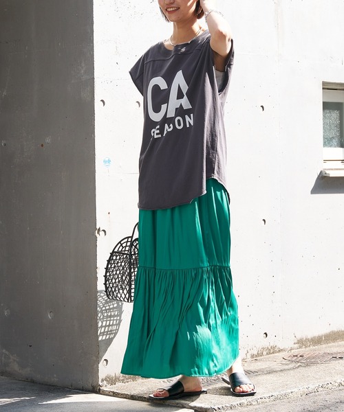 CIAOPANIC TYPY（チャオパニックティピー）の「マットサテンティアードスカート（スカート・レディース・ホワイト/ブラック/イエロー/グリーン・ONE SIZE）」の15枚目の写真