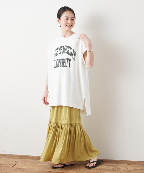 CIAOPANIC TYPY（チャオパニックティピー）の「マットサテンティアードスカート（スカート・レディース・ホワイト/ブラック/イエロー/グリーン・ONE SIZE）」の22枚目の写真