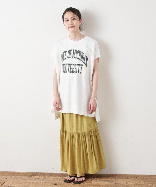 CIAOPANIC TYPY（チャオパニックティピー）の「マットサテンティアードスカート（スカート・レディース・ホワイト/ブラック/イエロー/グリーン・ONE SIZE）」の10枚目の写真