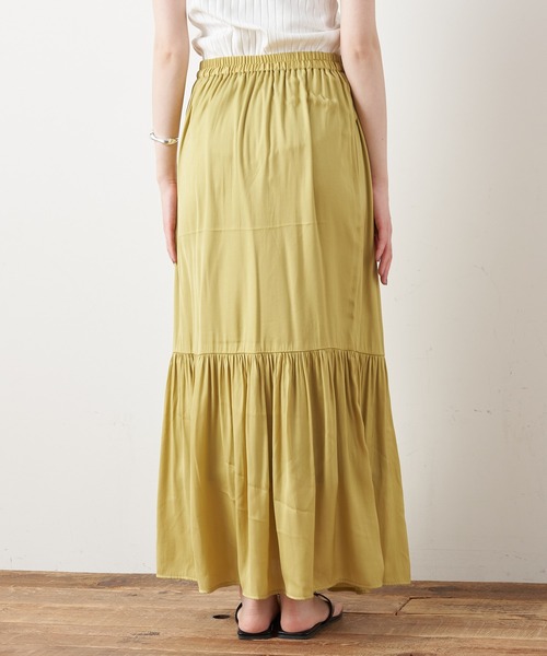 CIAOPANIC TYPY（チャオパニックティピー）の「マットサテンティアードスカート（スカート・レディース・ホワイト/ブラック/イエロー/グリーン・ONE SIZE）」の16枚目の写真