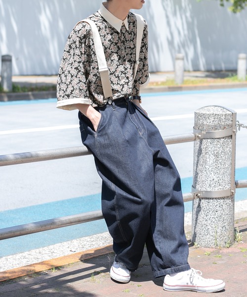 PairPair（ペアペア）の「クレリックペイズリー半袖シャツ(ユニセックス)（シャツ/ブラウス・レディース・ブラウン系その他/ブラック・FREE）」の9枚目の写真