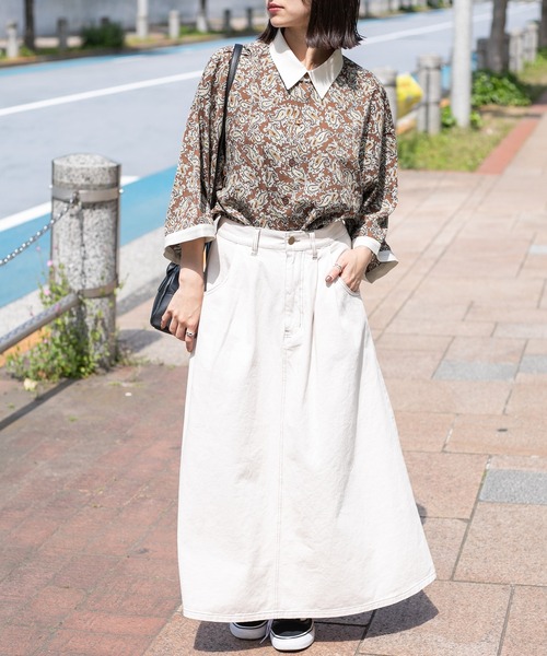 PairPair（ペアペア）の「クレリックペイズリー半袖シャツ(ユニセックス)（シャツ/ブラウス・レディース・ブラウン系その他/ブラック・FREE）」の17枚目の写真