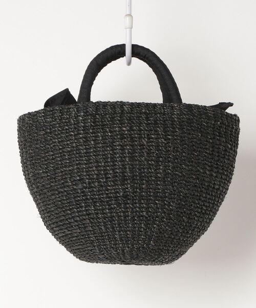 a-jolie(アジョリー)の「【a-jolie/アジョリー】メッセージロゴカゴバッグ(かごバッグ・レディース・ブラック/ベージュ・FREE)」の5枚目の写真