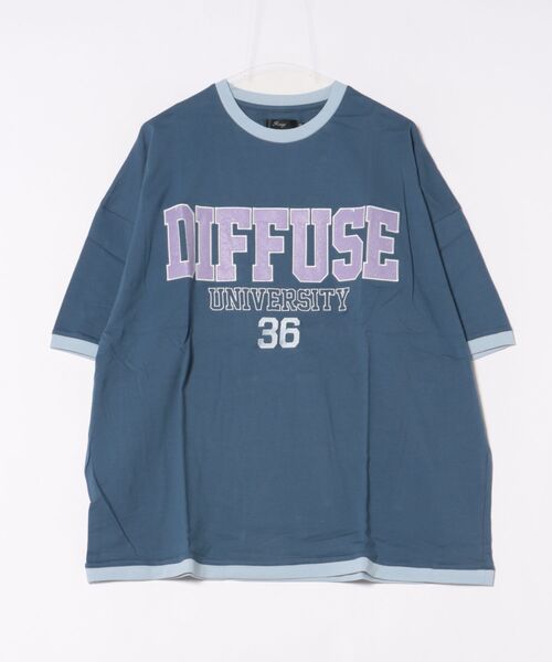 ＪＵＧＬＡＮＳ（ユグランス）の「【RINGS】リンガーカレッジBIG-TEE（Tシャツ/カットソー・メンズ・ホワイト/ネイビー/パープル・M/L）」の2枚目の写真