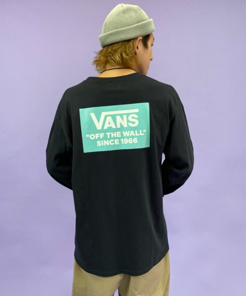 VANS（バンズ）の「VANS/バンズ ボックスロゴ　バックプリントロンT 121K1020400（Tシャツ/カットソー・メンズ・ホワイト/ブラック/ベージュ・S/M/L/XL）」の22枚目の写真