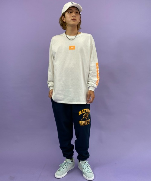 VANS（バンズ）の「VANS/バンズ ボックスロゴ　バックプリントロンT 121K1020400（Tシャツ/カットソー・メンズ・ホワイト/ブラック/ベージュ・S/M/L/XL）」の8枚目の写真