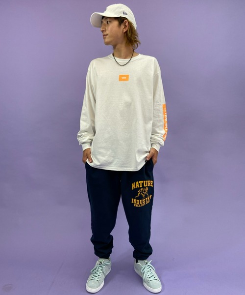 VANS（バンズ）の「VANS/バンズ ボックスロゴ　バックプリントロンT 121K1020400（Tシャツ/カットソー・メンズ・ホワイト/ブラック/ベージュ・S/M/L/XL）」の9枚目の写真