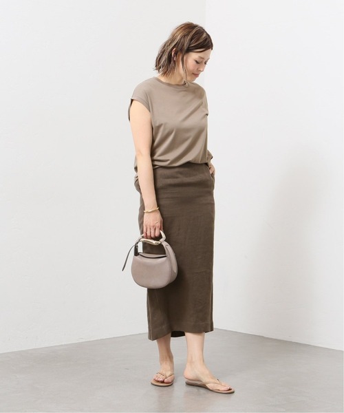 ドゥーズィエムクラス loosey クルーネックタンクトップ カーキ ベージュ Deuxieme Classe（ドゥーズィエムクラス）の「*loosey クルー