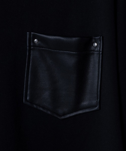 EDEL（エーデル）の「EDEL - レザーポケットビックT（Tシャツ/カットソー・メンズ・ホワイト/ブラック・MEDIUM/LARGE）」の9枚目の写真