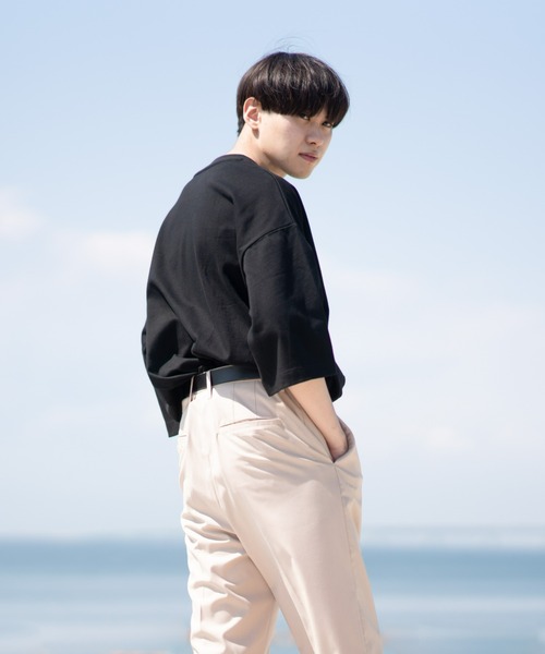 EDEL（エーデル）の「EDEL - レザーポケットビックT（Tシャツ/カットソー・メンズ・ホワイト/ブラック・MEDIUM/LARGE）」の13枚目の写真