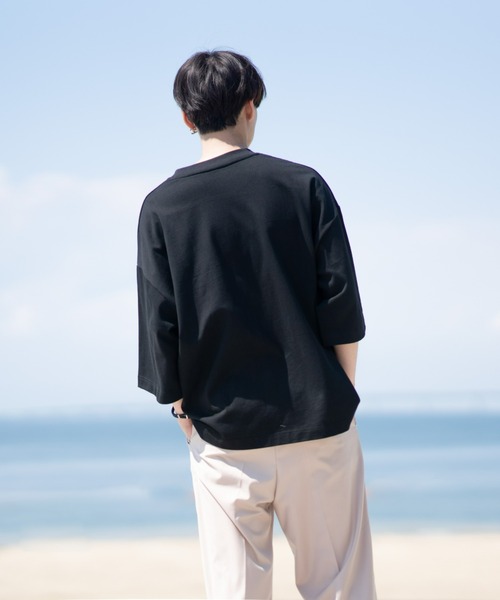 EDEL（エーデル）の「EDEL - レザーポケットビックT（Tシャツ/カットソー・メンズ・ホワイト/ブラック・MEDIUM/LARGE）」の20枚目の写真