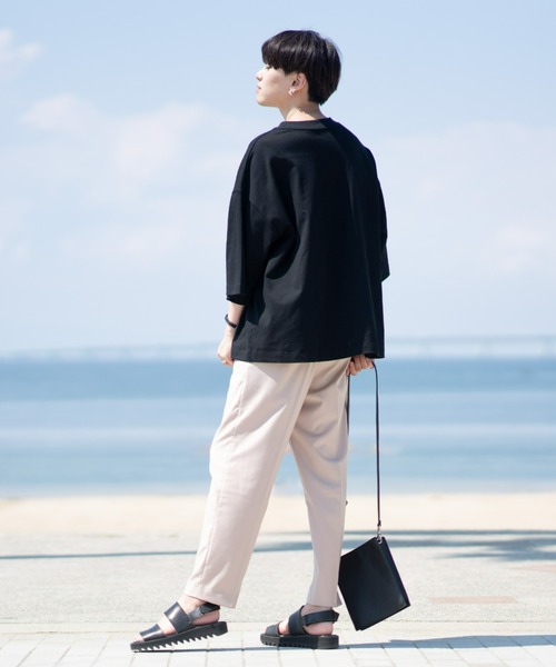 EDEL（エーデル）の「EDEL - レザーポケットビックT（Tシャツ/カットソー・メンズ・ホワイト/ブラック・MEDIUM/LARGE）」の21枚目の写真