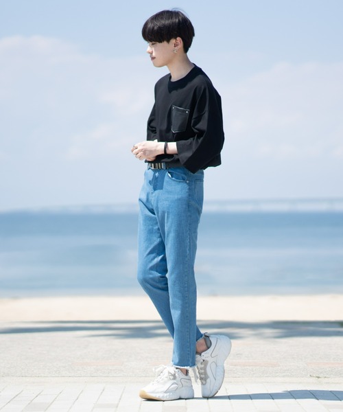 EDEL（エーデル）の「EDEL - レザーポケットビックT（Tシャツ/カットソー・メンズ・ホワイト/ブラック・MEDIUM/LARGE）」の15枚目の写真