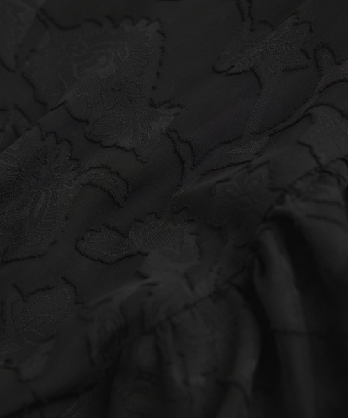 VIS（ビス）の「【セットアップ対応】【美短】フリルフレンチスリーブペプラムブラウス（シャツ/ブラウス・レディース・ブラック/ホワイト系その他/ブラック系その他・S/M）」の7枚目の写真