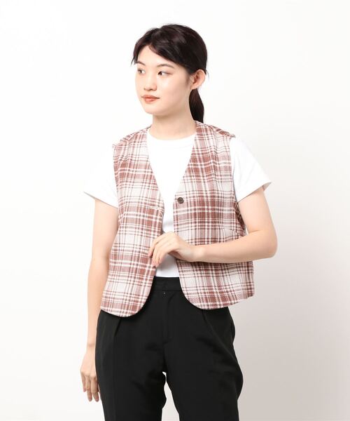 ベスト・ジレ No.1169 VTG check shirt VEST Women's Breathable Plaid Vest, 100% Cotton – FlannelGo