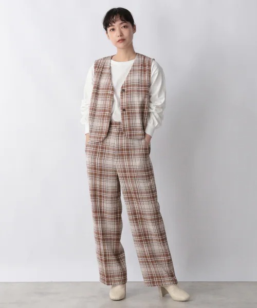 LOWRYS FARM（ローリーズファーム）の「コンパクトチェックジレ