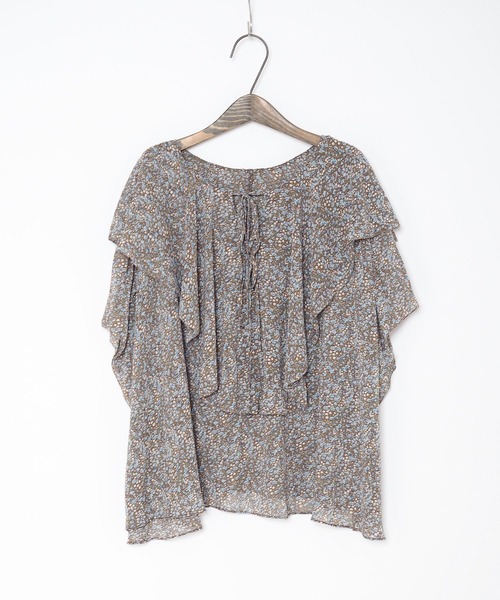 Crisp（クリスプ）の「フラワーラッフルブラウス（シャツ/ブラウス・レディース・ベージュ/ブラウン・FREE）」の15枚目の写真