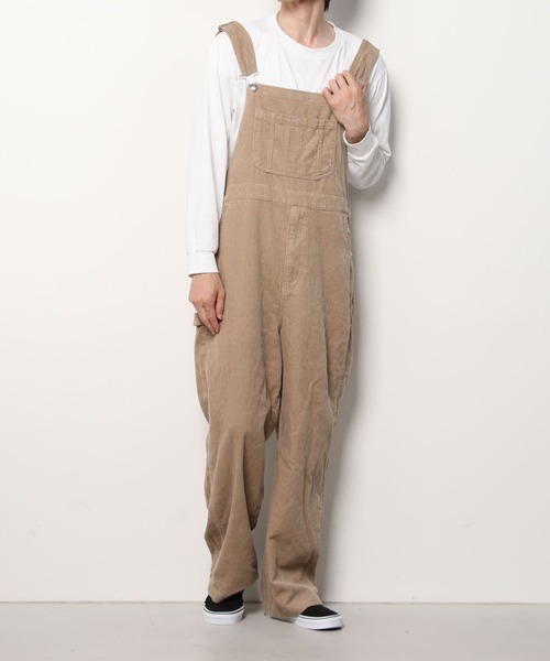 WEGO（ウィゴー）の「WEGO/コーデュロイオーバーオール（サロペット/オーバーオール・メンズ・ブラック/ベージュ/アイボリー・MEDIUM/LARGE）」の7枚目の写真