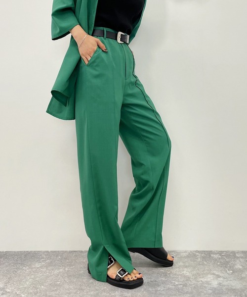 PAGEBOY（ページボーイ）の「クリアルーズセットアップパンツ（その他パンツ・レディース・ブラック/グレイッシュベージュ/グリーン・FREE）」の3枚目の写真