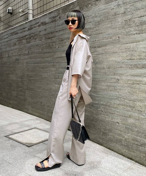 PAGEBOY（ページボーイ）の「クリアルーズセットアップパンツ（その他パンツ・レディース・ブラック/グレイッシュベージュ/グリーン・FREE）」の11枚目の写真