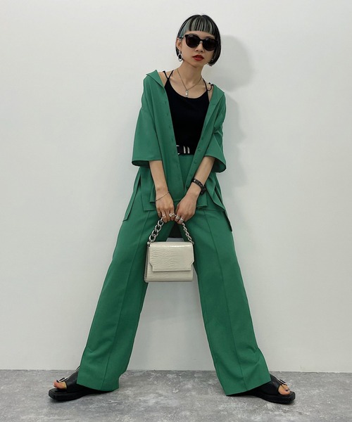 PAGEBOY（ページボーイ）の「クリアルーズセットアップパンツ（その他パンツ・レディース・ブラック/グレイッシュベージュ/グリーン・FREE）」の14枚目の写真