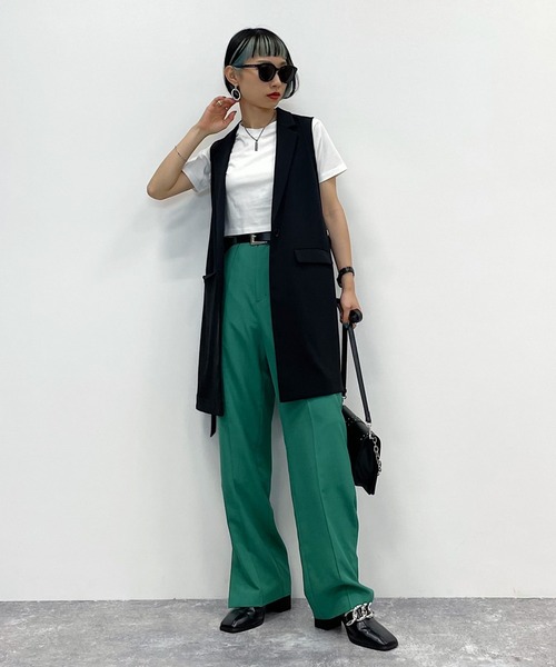 PAGEBOY（ページボーイ）の「クリアルーズセットアップパンツ（その他パンツ・レディース・ブラック/グレイッシュベージュ/グリーン・FREE）」の17枚目の写真