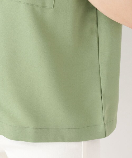 Cutie Blonde（キューティーブロンド）の「◆【S-L】オープンカラーシャツ（シャツ/ブラウス・レディース・カーキ/ブラック系/ダークブラウン系・01/02/03）」の8枚目の写真