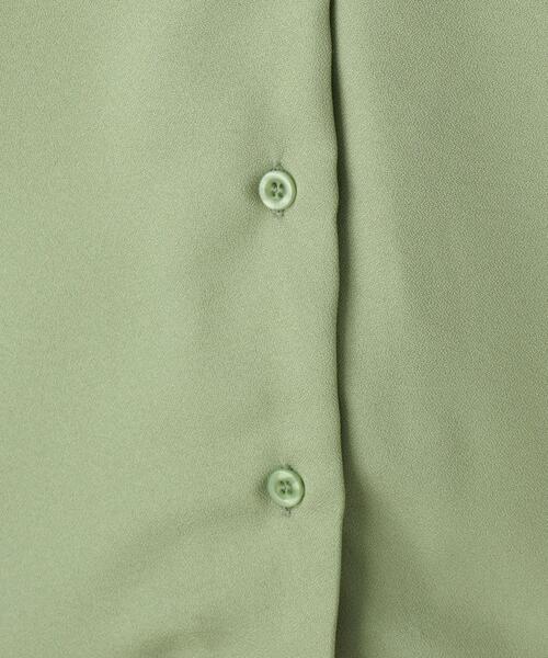 Cutie Blonde（キューティーブロンド）の「◆【S-L】オープンカラーシャツ（シャツ/ブラウス・レディース・カーキ/ブラック系/ダークブラウン系・01/02/03）」の12枚目の写真