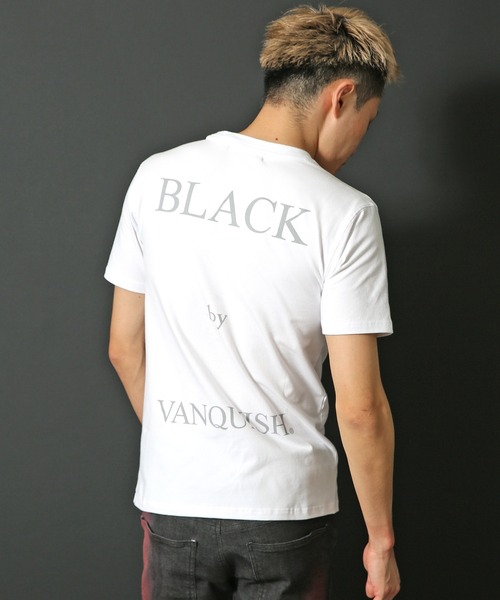 BLACK by VANQUISH(ブラックバイバンキッシュ)の「【BLACK by VANQUISH】ブラックバイバンキッシュ/フォトプリントクルーネック半袖Tシャツ(Tシャツ/カットソー・メンズ・ブラック/ホワイト・M/XL/L)」の5枚目の写真