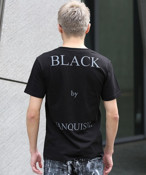 BLACK by VANQUISH(ブラックバイバンキッシュ)の「【BLACK by VANQUISH】ブラックバイバンキッシュ/フォトプリントクルーネック半袖Tシャツ(Tシャツ/カットソー・メンズ・ブラック/ホワイト・M/XL/L)」の3枚目の写真