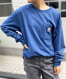 Carhartt（カーハート）の「【carhartt】カーハート Workwear Pocket LS T-Shirt ワンポイント ポケットロンT ビッグシルエット ロングスリーブTシャツ K126（Tシャツ/カットソー）」