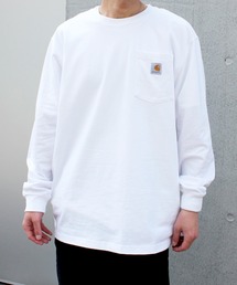 【carhartt】カーハート Workwear Pocket LS T-Shirt ワンポイント ポケットロンT ビッグシルエット ロングスリーブTシャツ K126