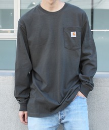 【carhartt】カーハート Workwear Pocket LS T-Shirt ワンポイント ポケットロンT ビッグシルエット ロングスリーブTシャツ K126