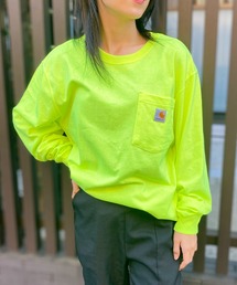 【carhartt】カーハート Workwear Pocket LS T-Shirt ワンポイント ポケットロンT ビッグシルエット ロングスリーブTシャツ K126