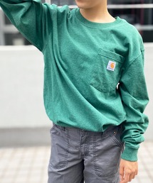 yield（イールド）の「【carhartt】カーハート Workwear Pocket LS T-Shirt ワンポイント ポケットロンT ビッグシルエット ロングスリーブTシャツ K126（Tシャツ/カットソー）」