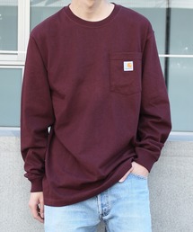 【carhartt】カーハート Workwear Pocket LS T-Shirt ワンポイント ポケットロンT ビッグシルエット ロングスリーブTシャツ K126