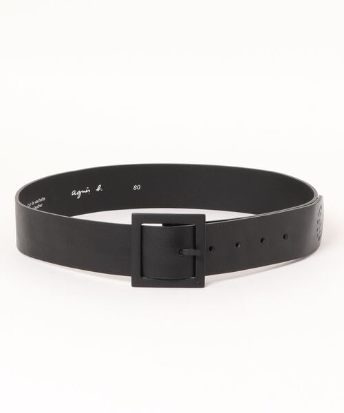 agnes b.（アニエスベー）の「AD64 CEINTURE スクエアバックルベルト（ベルト・メンズ・ブラック・90/80/85/95）」の4枚目の写真