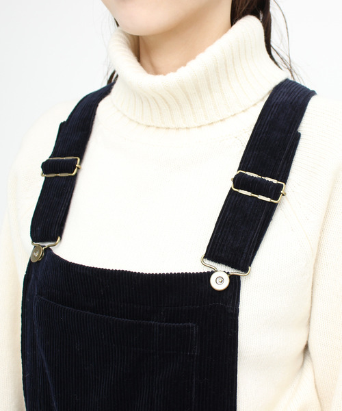 CHILD WOMAN（チャイルドウーマン）の「☆8Ｗコールディアモイスト サロペット（サロペット/オーバーオール・レディース・ネイビー/ブラウン・FREE）」の19枚目の写真