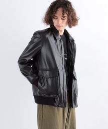 SHIPS any | SHIPS any: リラックスフィット シンセティックレザー ブルゾン 21FW◇(ブルゾン)