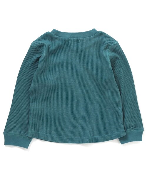 Ampersand（アンパサンド）の「長袖ワッフルＴシャツ（Tシャツ/カットソー・キッズ・ブラウン/グレー/ネイビー/ピンク/レインボー・80/90/100/110/120/130/140）」の14枚目の写真