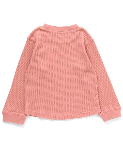 Ampersand（アンパサンド）の「長袖ワッフルＴシャツ（Tシャツ/カットソー・キッズ・ブラウン/グレー/ネイビー/ピンク/レインボー・80/90/100/110/120/130/140）」の8枚目の写真