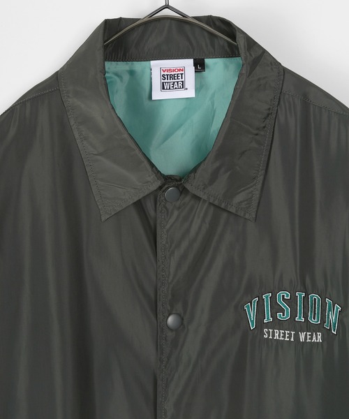 VISION STREET WEAR(ヴィジョンストリートウェア)の「【VISION STREET WEAR/ヴィジョンストリートウェア】袖刺繍 ワイドコーチジャケット(ブルゾン・メンズ・チャコールグレー/ブルー/グリーン/マスタード・M/L/XL)」の17枚目の写真