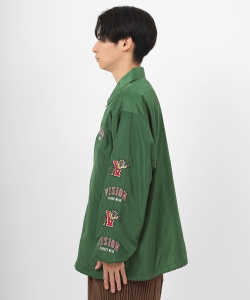VISION STREET WEAR(ヴィジョンストリートウェア)の「【VISION STREET WEAR/ヴィジョンストリートウェア】袖刺繍 ワイドコーチジャケット(ブルゾン・メンズ・チャコールグレー/ブルー/グリーン/マスタード・M/L/XL)」の19枚目の写真
