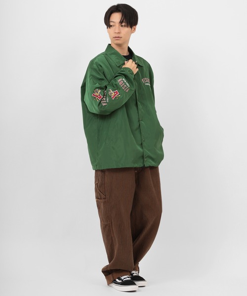 VISION STREET WEAR(ヴィジョンストリートウェア)の「【VISION STREET WEAR/ヴィジョンストリートウェア】袖刺繍 ワイドコーチジャケット(ブルゾン・メンズ・チャコールグレー/ブルー/グリーン/マスタード・M/L/XL)」の12枚目の写真