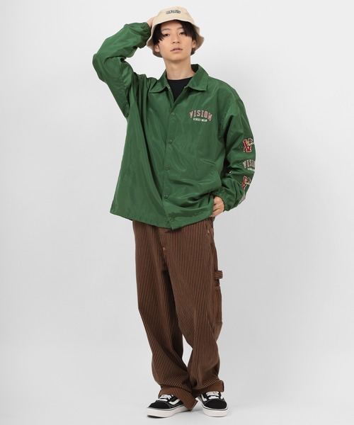 VISION STREET WEAR(ヴィジョンストリートウェア)の「【VISION STREET WEAR/ヴィジョンストリートウェア】袖刺繍 ワイドコーチジャケット(ブルゾン・メンズ・チャコールグレー/ブルー/グリーン/マスタード・M/L/XL)」の10枚目の写真