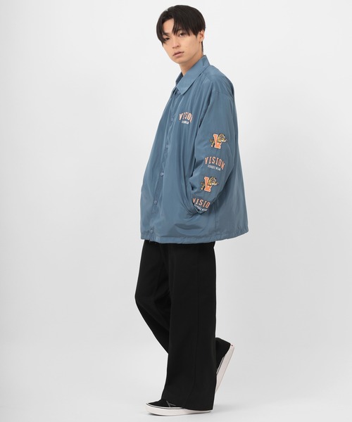 VISION STREET WEAR(ヴィジョンストリートウェア)の「【VISION STREET WEAR/ヴィジョンストリートウェア】袖刺繍 ワイドコーチジャケット(ブルゾン・メンズ・チャコールグレー/ブルー/グリーン/マスタード・M/L/XL)」の18枚目の写真